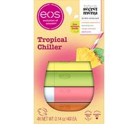 eos Flavor Lab Secret Menu Lip Balm Gift Set - Tropical Chiller Limited-Edition Moisturizing Hydrating Dry Lips Variety Pack 0.14 oz 4-Pack