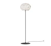 Eos Floor Lamp Medium White with Base in Black