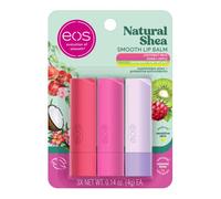eos Natural Shea Lip Balm, Honey Apple, Coconut Milk & Raspberry Kiwi Splash, All-Day Moisture, Lip Care Products, 0.14 oz, Pack of 3