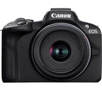 EOS R50 Black + RF-S 18-45mm F4.5-6.3 IS STM Lens Mirrorless camera for on-the-go content creators, shooting stills
