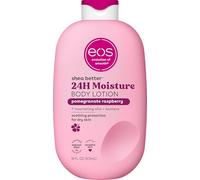eos Shea Better Body Lotion Pomegranate Raspberry, 24-Hour Moisture Skin Care, Lightweight & Non-Greasy, Made with Natural Shea, Vegan, 16 fl oz