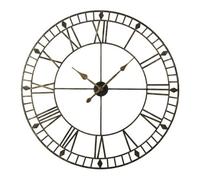 Eos - Skeleton Wall Clock With Roman Numerals - 100X100 - (Black Gold)