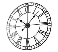 Eos - Skeleton Wall Clock With Roman Numerals - 80X80Cm - (Black)