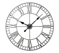 Eos - Skeleton Wall Clock With Roman Numerals - 80X80Cm - (Grey)