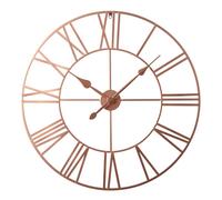 EOS - Skeleton Wall Clock with Roman Numerals - 80x80cm Home Garden Direct Copper One Size