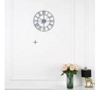 Eos Skeleton Wall Clock With Roman Numerals - Grey / 40Cm