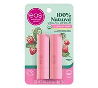 eos USDA Organic Lip Balm Strawberry Sorbet Lip Balm to Moisturise Dry Lips 100% Natural and Gluten Free Long Lasting Hydration 4g Pack of 2