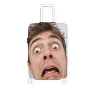 EOSDT Custom Face Luggage Cover Personalized Funny Suitcase Cover Stretch Protective Travel Case for 18-28 Inch, Custom Face Luggage Cover, M 22-24 in, Modern