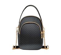 EOSDT Mystic Black Glow Gradient Women's Shoulder Purses Quilted Chain Strap Phone Wallet Handbag Cute Zipper Ladies Clutch Satchel
