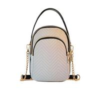 EOSDT Women's Shoulder Purses Fashion Chain Wallet Cell Phone Purse Quilted Zipper Ladies Clutch Satchel Abstract Teal Blurred Color
