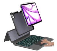 eoso iPad 12.9 Keyboard Case for iPad Pro 12.9 inch 6th Generation 2022/5th 2021/4th 2020/3rd 2018-7 Color Backlight,Touchpad Detachable Slim Cover with Pencil Holder (12.9",Black)