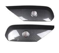 EOTCXJBX Car Seat Panel Cover Compatible for Mercedes Benz C E GLC Class W206 X254 W214 Leather Interior Decoration Modification Accessories(Black Carbon fiber,For X254)
