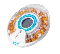 Eouayoree 28-Day Automatic Electronic Locked Pill Box Dispenser for Elderly, Sound& Light Reminders with Alarm Function