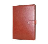 Eouayoree A4 Leather Folder Multifunctional Business Contract Folder with Notes Business Stationery Folder Brown