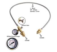 Eouayoree Refill Station Transfer Adaptor Hose for BS 341 No. 3 (UK) Cylinder Bottle,Helium or CO2 Transfill Adaptor,CGA580