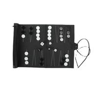 Eouayoree Roll Up Backgammon Sets Portable Travel Board Game Set for Adults and Kids Foldable PU Classic Chess Board Roll-Up Easy to Use