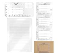 Eouayoree Straight Line Stencil Template Set Drawing Stencils Suitable Card Paper Journal Lettering Writing