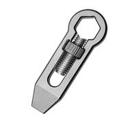 Eouayoree Titanium Alloy Hexagon Wrench Mini Pry Bar Bottle Opener Keychain Tool Combination Outdoor Camp Hike Gear