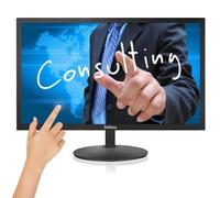 Eoulyee 24 inch Touch Screen Monitoring LCD Display Security Camera Monitor Multifunction Interface HDMI, AV, BNC, VGA, USB, PC Input CCTV Computer Monitor Built-in Speaker 1920x1080 Full HD