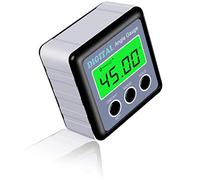 eOUTIL Digital Angle Finder Magnetic & Level Bubble Vial 4 X 90°Angle Gauge Inclinometer, Mini Level Bevel Gauge Protractor for Woodworking, Building, Table Saw, Vertical Wall (Green)