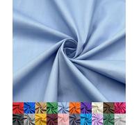 EOVEA - Cotton Polyester Fabric by The Yard - 60" Wide Broadcloth Fabric, Soft, Lightweight & Breathable Material for Lining, Curtains, Bedding, Skirts, Sewing Projects (Baby Blue, 1 Yard)