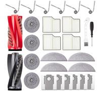 EOVWAEO Pack of 28 accessories for Roborock Saros 10 vacuum cleaner robots, replacement accessories 2 main brushes, 4 mop pads, 4 side wipers, 4 filters, 6 dust bags, 6 side brushes, 1 cleaning brush