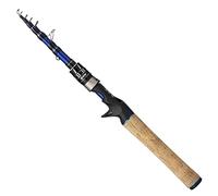 EOW XPEDITE PRO Portable Telescopic Fishing Rods for Throwing and Spinning, 24T Carbon Blanks & Solid Carbon Tip, Cork Handle, Travel Rod, Short Folding Rod