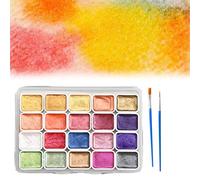 Eowduk Shifting Metallic Watercolor Paint Set - 20 Colors Glitter Watercolor (Set B)