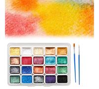 Eowduk Shifting Watercolor Painting Set, Metallic Watercolor Paints Set, 20 Colors Glitter Watercolor Paint (Set C)