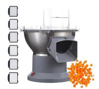 Eoweiot Commercial Vegetable Chopper - Electric Food Cutting Machine, Multifunctional Slicer for Onion, Garlic, Carrot, Potato (6blades)