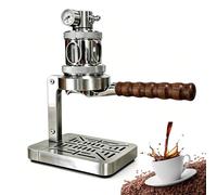 Eoweiot Pneumatic Espresso Machine, Portable Manual Coffee Maker, Variable Pressure 1-16 Bar, Stainless Steel, for Home or Camping