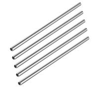Eowpower 5 Pieces 304 Stainless Steel Round Capillary Metal Tube Tubing Pipe 1/4 inch X 5.35 mm, OD x ID Length 300 mm