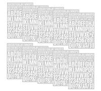 Eowppue 10 Sheet alphabet letters - Suitcase Stickers -Vinyl Name Stickers for Crafts Sign Poster Window Car Truck Mailboxes Numbers Labels DIY Crafts Art Making, Notebook, Classroom Decor (White)