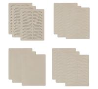 Eowppue 12 Pcs Blank Tattoo Practice Skin - Silicone Rubber Practice Skin for Colorless Practice, Ideal for Microblading, Eyebrow, and Lip Tattoo Practice Perfect for Beginners