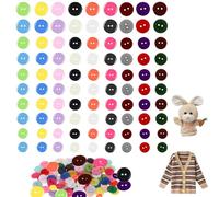Eowppue 180-Piece Resin Button Set - Featuring 18 Beautiful Colors, 5 Versatile Sizes and 2-Hole Design - Ideal for Sewing, Knitting, and DIY Handmade Crafts(10.0 MM、12.5 MM、12.5 MM、20.0 MM、25.0 MM)
