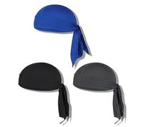 Eowppue 3-Pack Versatile Dew Rags - Helmet Liners, Cycling Caps & Biker Beanies - Quick-Dry, Multi-Use Skull Caps - Cooling & Breathable Headgear for Sports & Outdoor Use