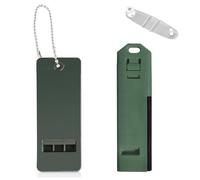 Eowppue 3 Pcs Survival Whistle Combo - Be Prepared with Loud Emergency Distress Whistle, Flint Fire Starter, and Keyring - Emergency Tool for Camping, Hiking, and More