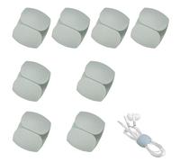 Eowppue 8 Pcs Cable Management Clips - Keep Earphones & Charging Cables Organized - Ideal for Travel & Home Use
