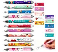 Eowppue Bulk Nurse Pens Set - 20pcs Retractable Ballpoint Pens with Motivational Quotes, Colourful Ink Nurse Gifts for Appreciation, Students, Colleagues, Office Use