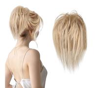 Eowppue Claw Clip Hair Bun Extension - Messy Bun Updo Synthetic Hairpiece, Natural Look Ponytail Bun Enhancer, Quick & Easy Styling for Women - Blonde