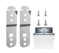 Eowppue Dishwasher Countertop Bracket Replacement - Compatible with Bosch, Thermador, Kenmore, Gaggenau - Secure Mounting Solution - Easy Installation - Metal, Powder Coated, White, Tabletop Mount