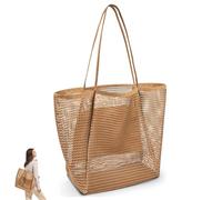 Eowppue Large Woven Tote Bag Handcrafted Straw Shoulder Bag - The Ultimate Shopping Companion for Picnics, Travel, and Grocery Runs Keep Your Drinks Cool and Your Essentials Neatly Stored