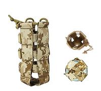 Eowppue Tactical Bag Bottle Pouch Molle Bottle Holder Waterproof Kettle Bag Holder Adjustable Webbing with Drawstring for Military Vest Backpack Outdoor Cycling Hiking Camping Travel Sports