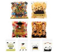 eowqeiur 100 PCS Clear Cellophane Graduation Candy Goodie Goody Treat Cookie Small Gifts Bags Pouch Package Graduation Party Favors Supplies Wrap Congrats Grad Decorations Class of 2026