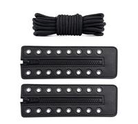 EOWVISN 1 Pair Of Leather Zip Inserts And 1 Pair Of Shoelaces, Durable Materials, Metal Zip Accessories, Fashion Shoe Decoration, Personalized Transformation Supplies.