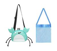 EOWVISN 1-Piece Crab Styling Bag And 1-Piece Shoulder Bag, Children'S Beach Bag, Creative Storage Bag, Large-Capacity Mesh Bag.