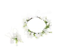 EOWVISN 1 Piece Pet Garland, 1 Piece Pet Bracelet, Pet Wedding Flower Collar, Pet Flower Bow Tie, Dog Wedding Flower Crown, Photo Prop Garland