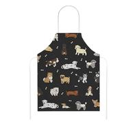 EOWVISN 1 Piece Puppy Printed Apron, Creative Cute Apron, Waterproof Apron, Suitable For Cooking, Housework, Gardening.