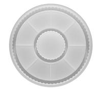 EOWVISN 1 Piece Round Tray Mold, Grooved Silicone Tray Mold, Striped Storage Tray Mold, Water Cup Holder Mold, Resin Casting Mold