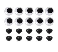 EOWVISN 10 Eyes, 10 Pieces Of Nose, Children'S Creative Handicraft Materials, Facial Features Modeling Stickers, Puppet Poster Decoration, Parent-Child Entertainment Props.